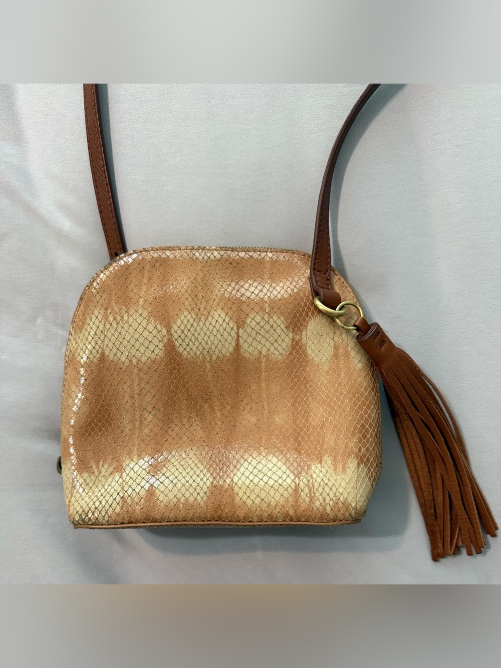 HOBO Nash Crossbody Bag - Desert Tie-Dye Snakeskin Leather EXCELLENT